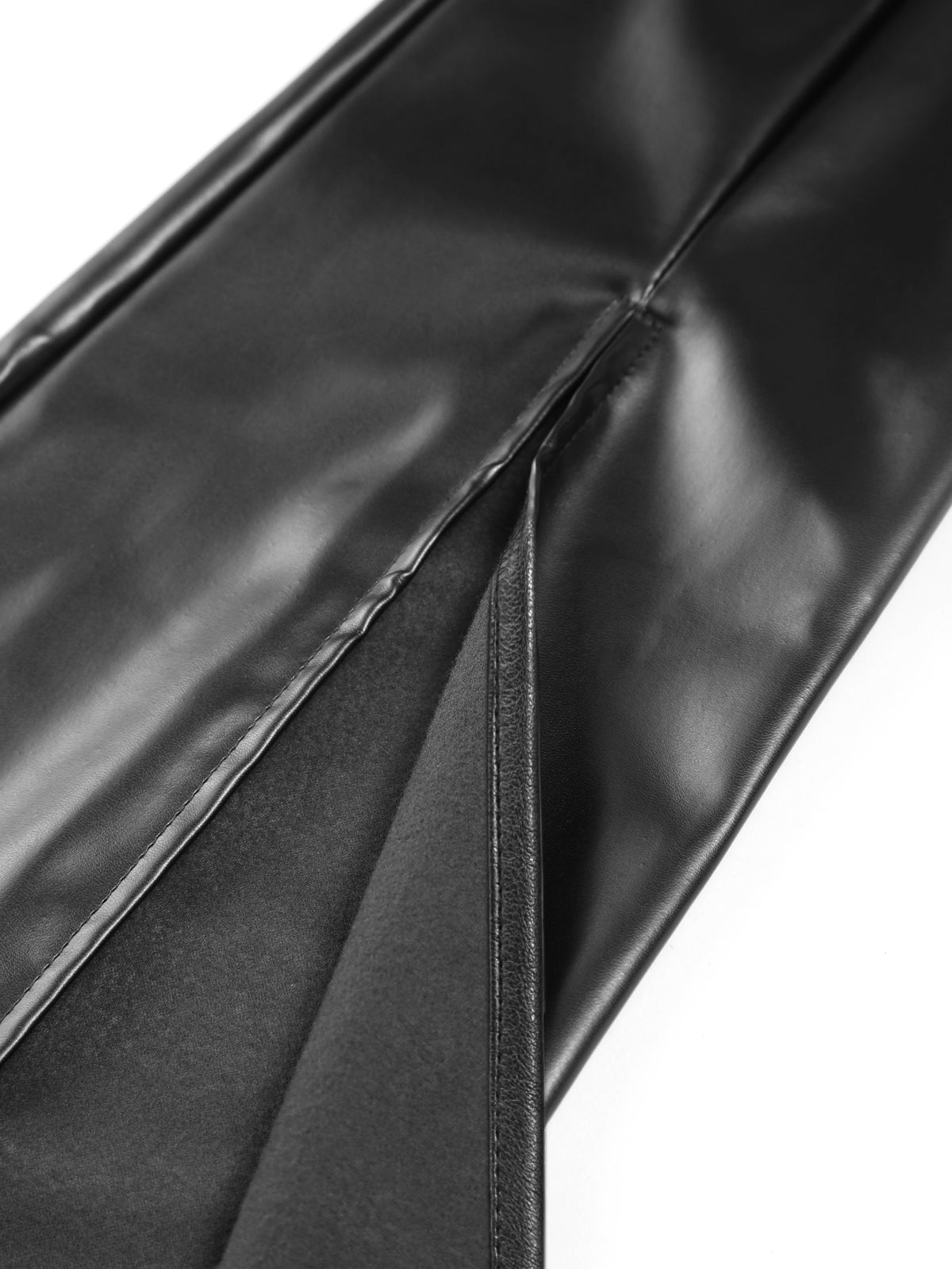 Laura | Elegante Schlaghose aus Kunstleder mit Reißverschluss