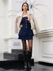 Emily | Knopf-geteiltes Denim Korsett
