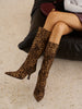 Anja | Leopardbedruckte Knöchelhohe Reißverschluss-Stiefel