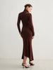 Clara | Asymmetrisches Maxikleid mit hohem Kragen