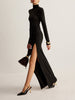 Nora | Elegantes Maxikleid mit Stehkragen und Schlitz