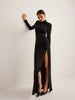 Nora | Elegantes Maxikleid mit Stehkragen und Schlitz