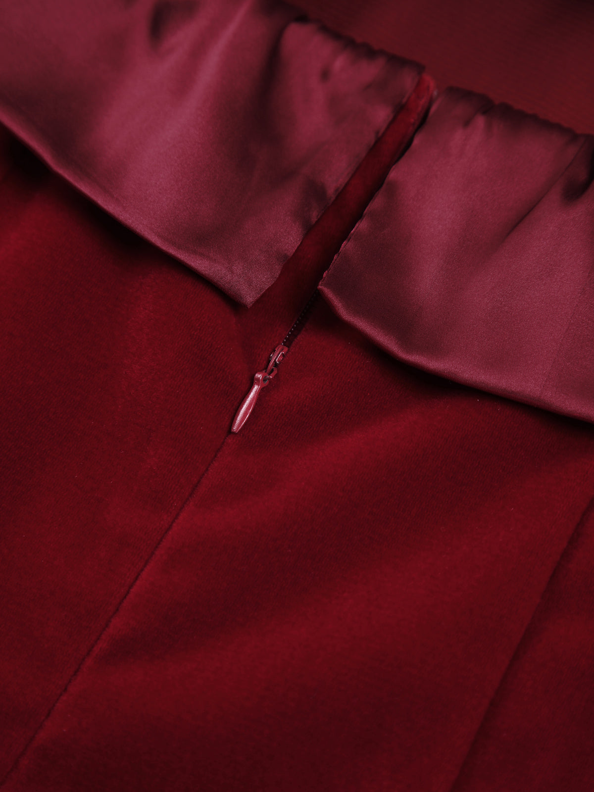 Sofia | Kurzes Satin-Velours-Kleid ohne Träger