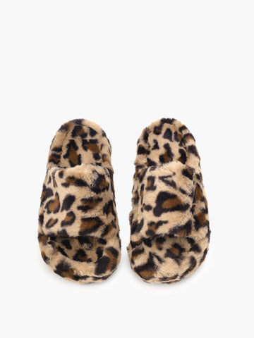 Lotte | Flauschige Leopardenhausschuhe
