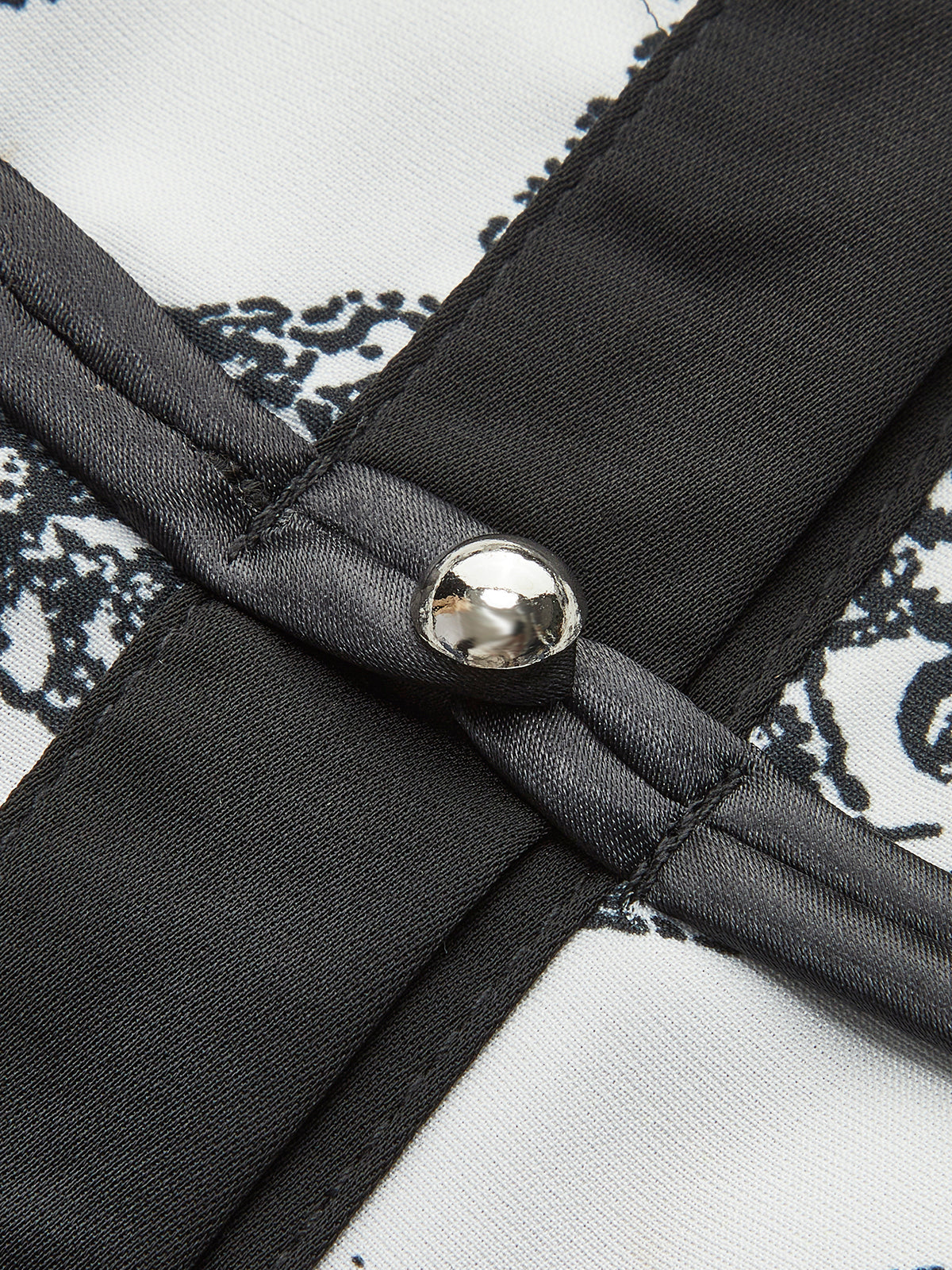 Clara | Retro Bedruckte Schlanke Polo-Bluse
