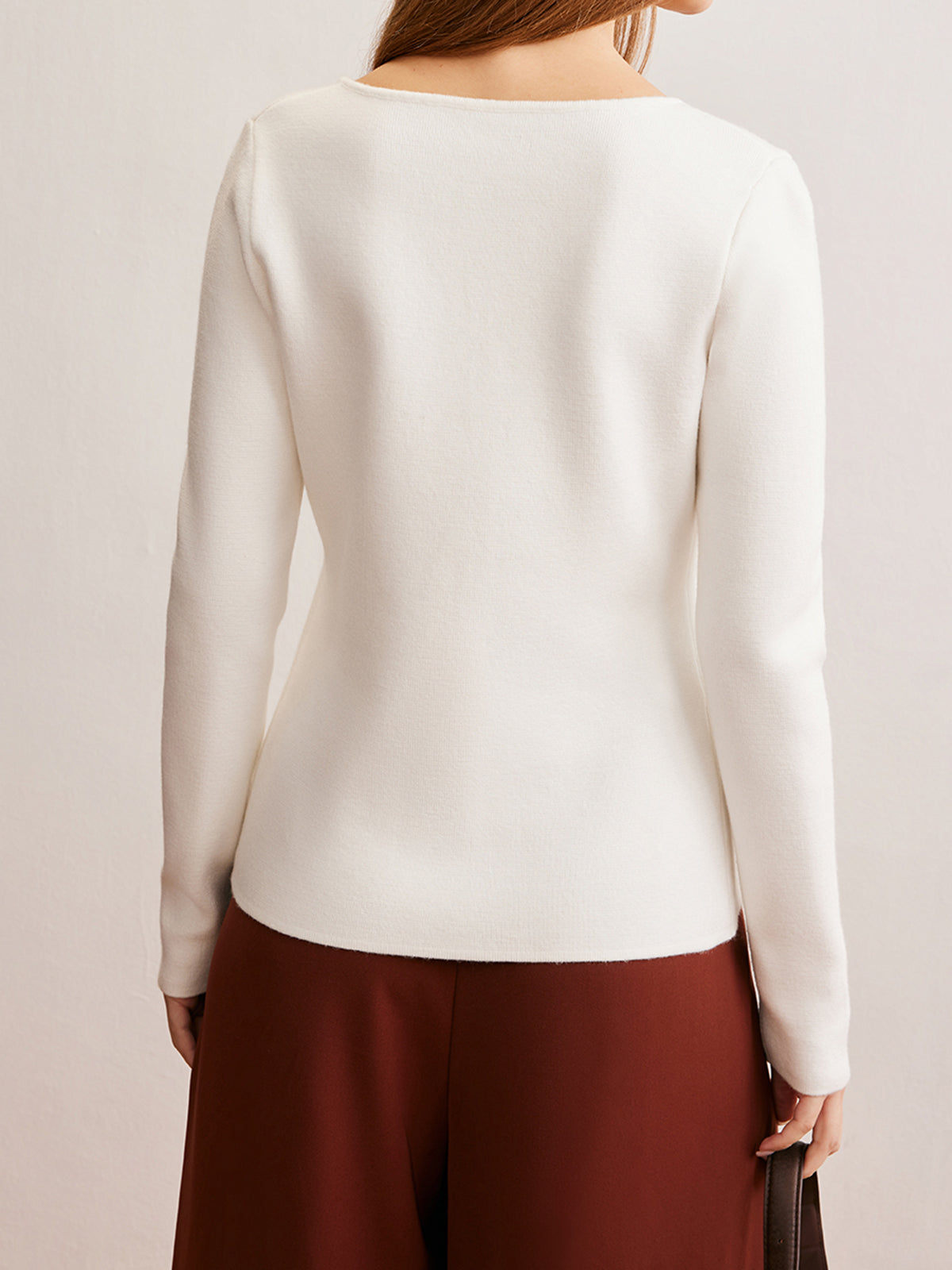 Clara | Eleganter V-Ausschnitt Cardigan mit Waterdrop-Buttons
