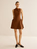 Alena | Asymmetrisches Kleid mit gerafftem Kragen