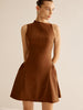 Alena | Asymmetrisches Kleid mit gerafftem Kragen
