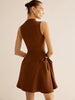 Alena | Asymmetrisches Kleid mit gerafftem Kragen