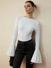 Clara | Plissierte Rüschenshirt-Bluse
