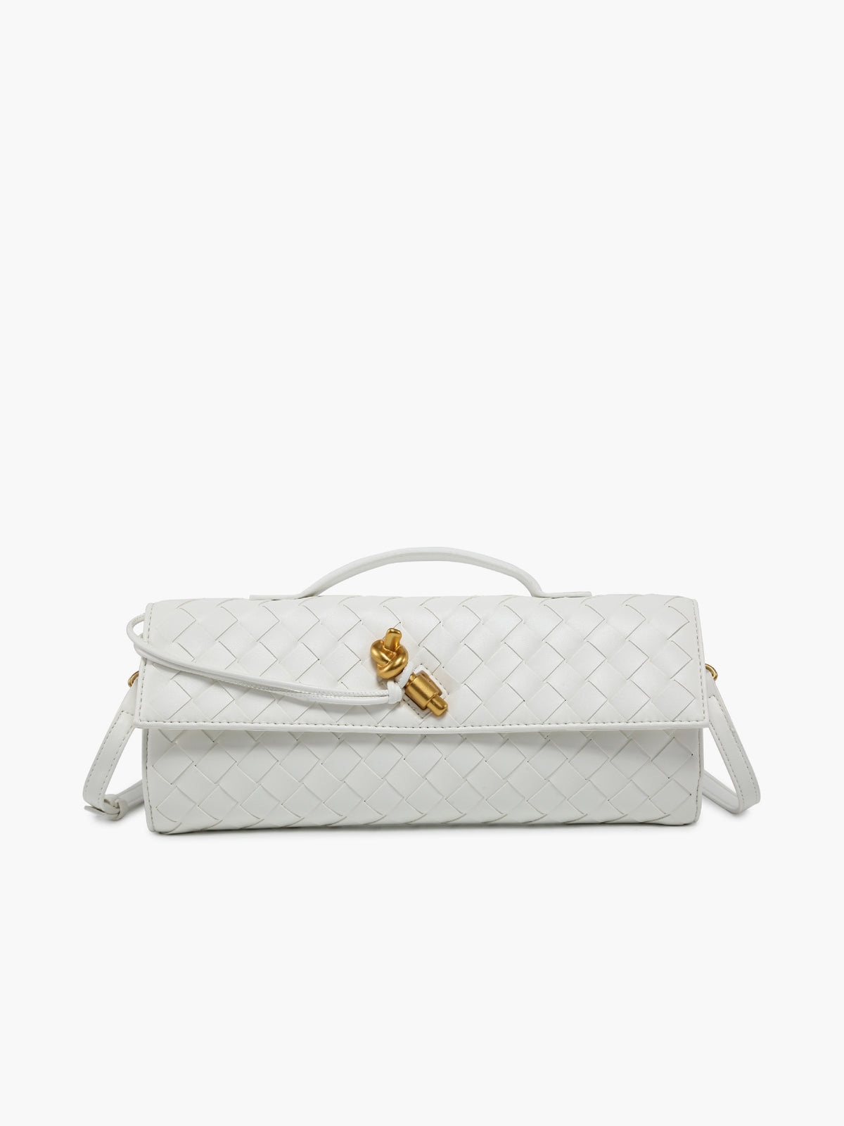 Clara | Zwei-Wege Woven Flap Clutch Schultertasche