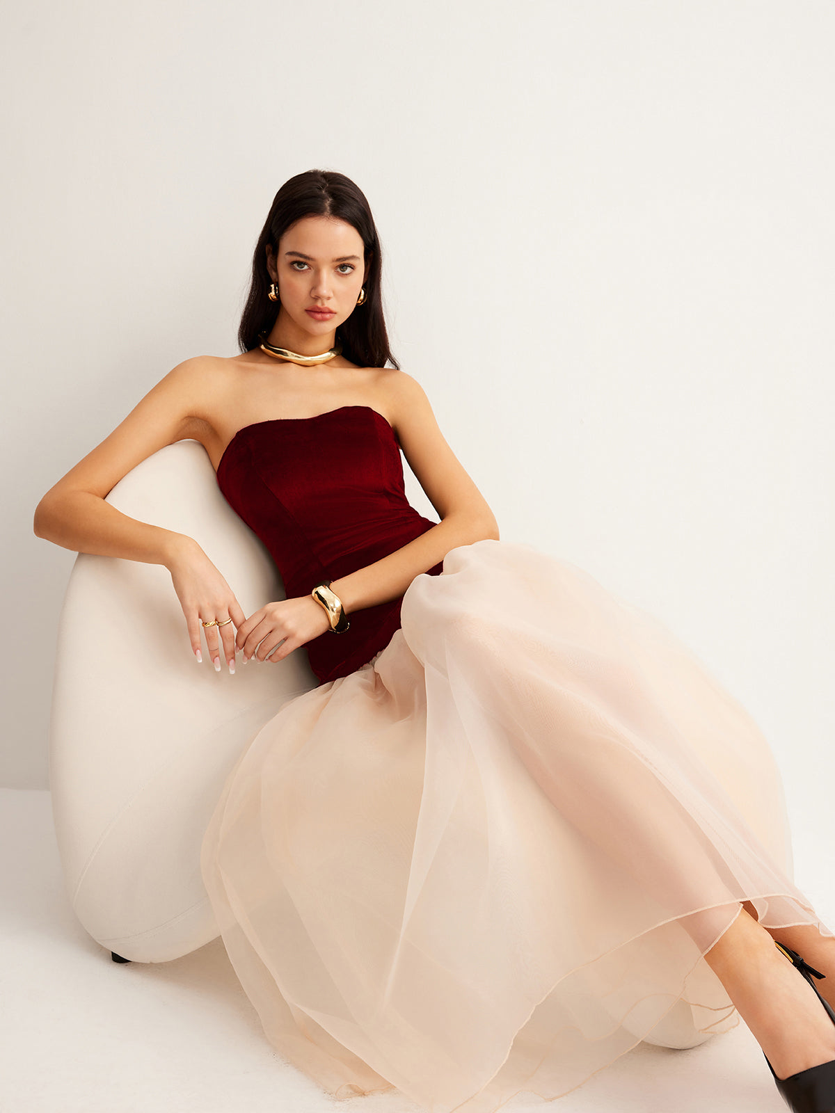 Clara | Elegantes Kleid mit Mesh-Details