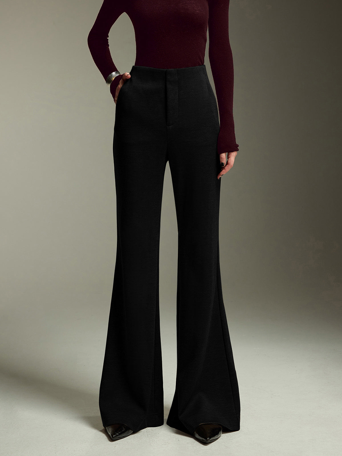 Clara | High-Waist Jersey Bootcut Hose