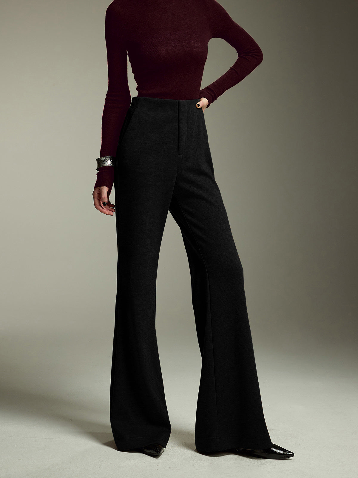 Clara | High-Waist Jersey Bootcut Hose