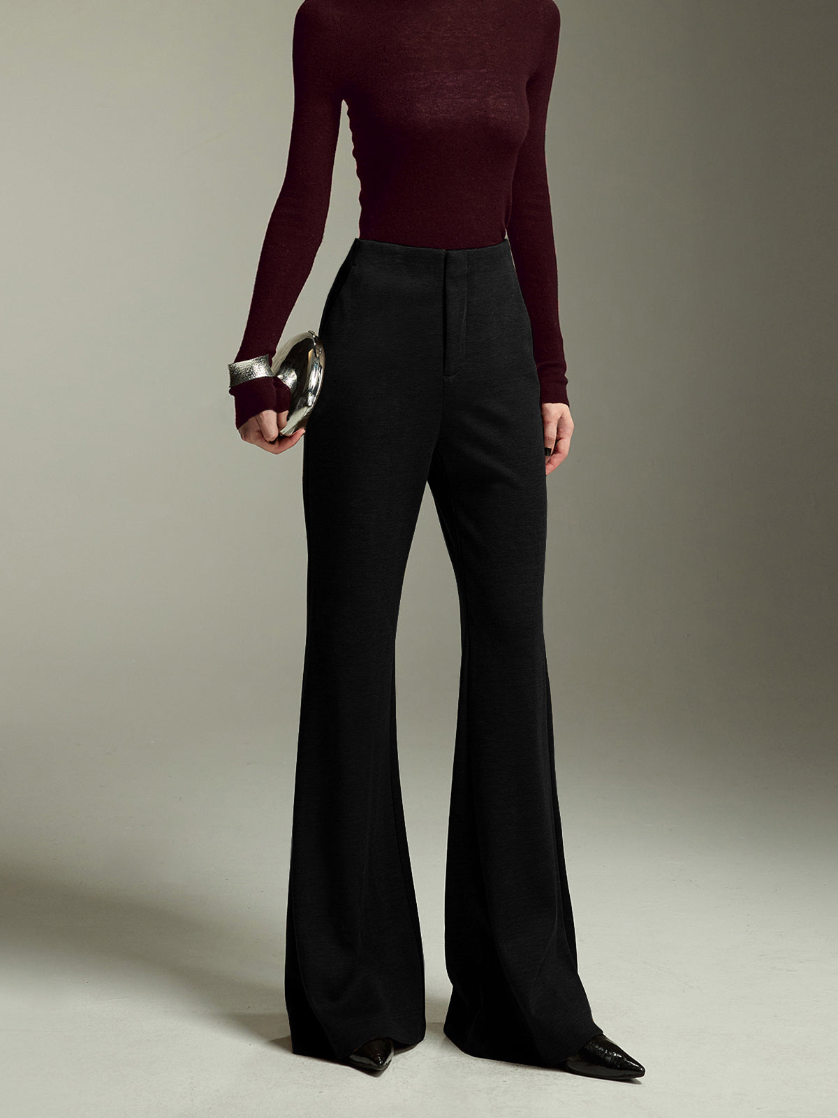 Clara | High-Waist Jersey Bootcut Hose
