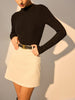 Mia | Minimalistisches Slim Plisse Stricktop