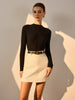 Mia | Minimalistisches Slim Plisse Stricktop