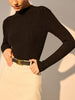 Mia | Minimalistisches Slim Plisse Stricktop