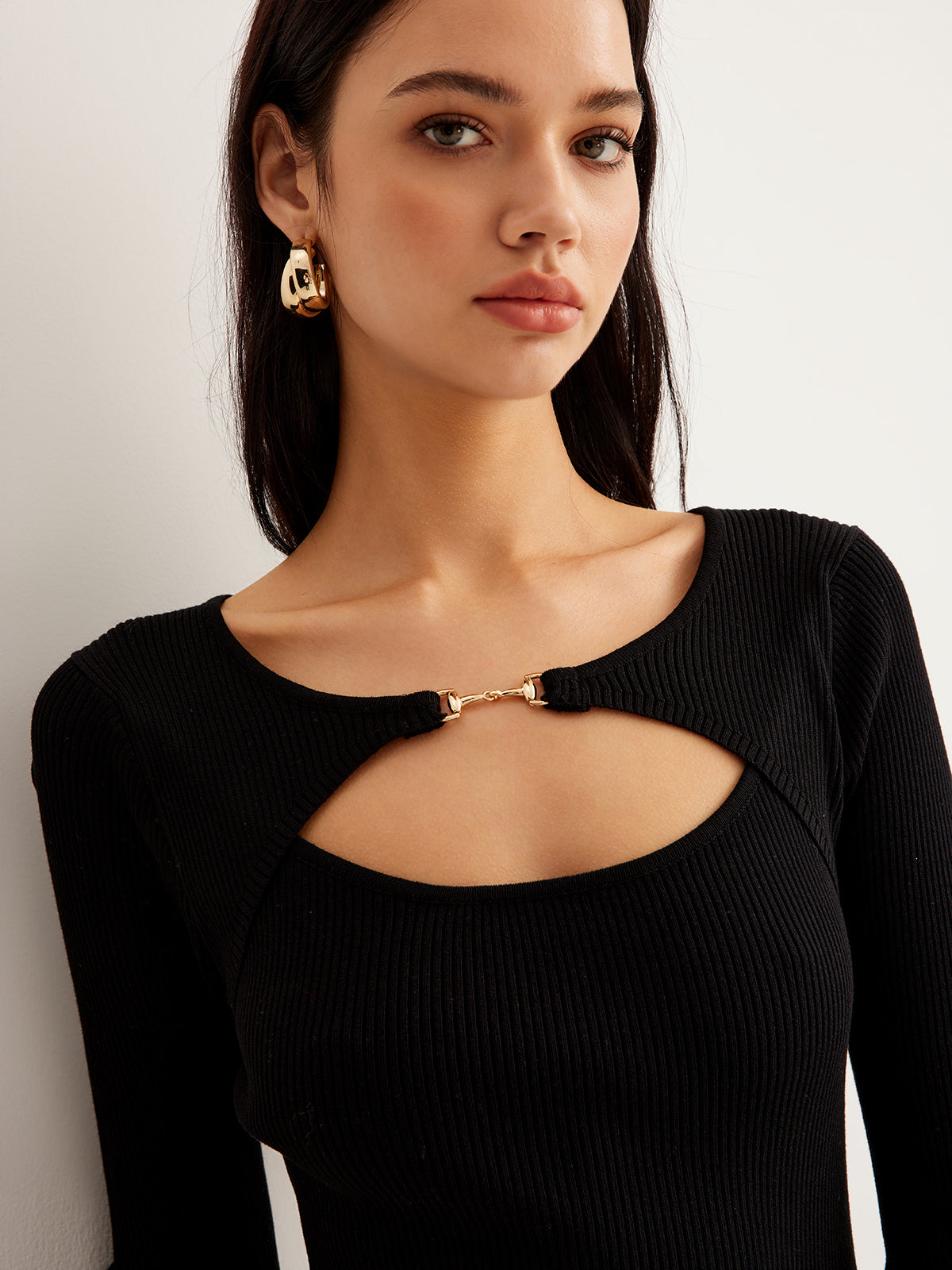 Clara | Stilvolles Cutout Strickkleid