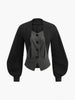 Marie | Elegantes Sweatshirt mit Lanternärmeln aus Tweed