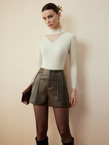 Clara | Elegante Bluse mit transparenten Details