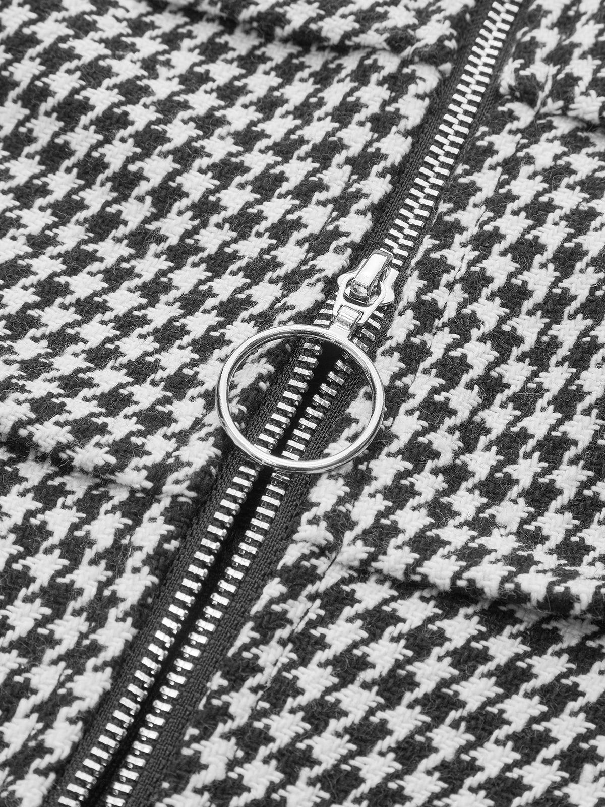 Felix | Elegantes Houndstooth Sweatshirt mit Reißverschluss