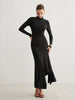 Clara | Asymmetrisches Maxikleid mit hohem Kragen