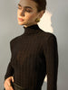 Clara | Elegante, halbtransparente Bluse mit hohem Kragen