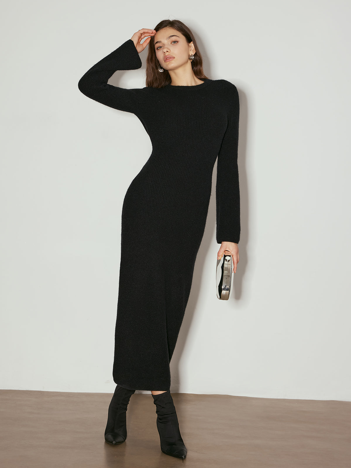 Clara | Elegantes Langarmkleid mit Schleifen-Design