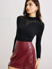 Clara | Eleganter, transparenter Ripp-Pullover