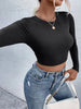 Elegante Bluse | Tie Beck Skinny Crop Bluse