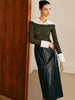 Carla | Elegantes Panel Jersey Slim Top