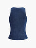 Max | Denim Tanktop mit Knöpfen