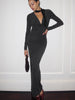 Mia | Elegantes Cowl-Neck Kleid mit Metalldetails