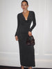 Mia | Elegantes Cowl-Neck Kleid mit Metalldetails