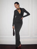 Mia | Elegantes Cowl-Neck Kleid mit Metalldetails