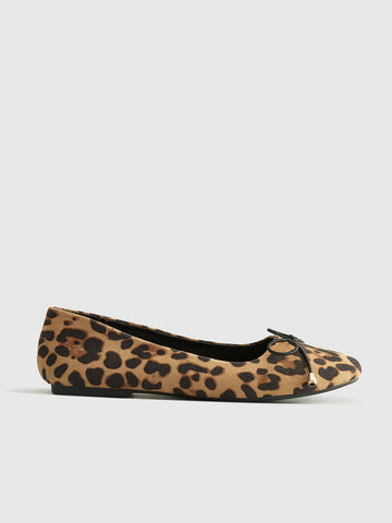 Lena Ballerinas | Leopardenprint Ballerinas mit Schleife