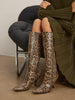 Clara | Schlangenleder-Print Knöchelstiefel