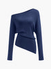Anja | Asymmetrisches Stricktop mit Wollmischung