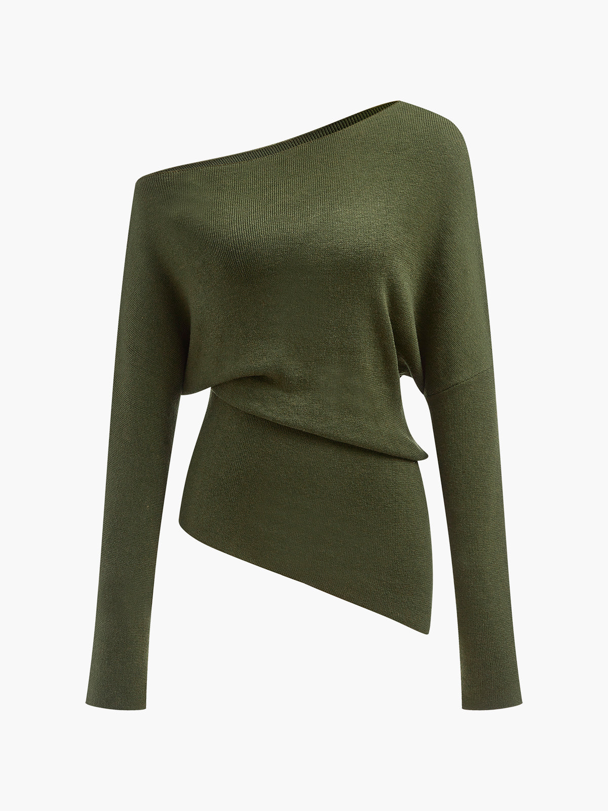Anja | Asymmetrisches Stricktop mit Wollmischung