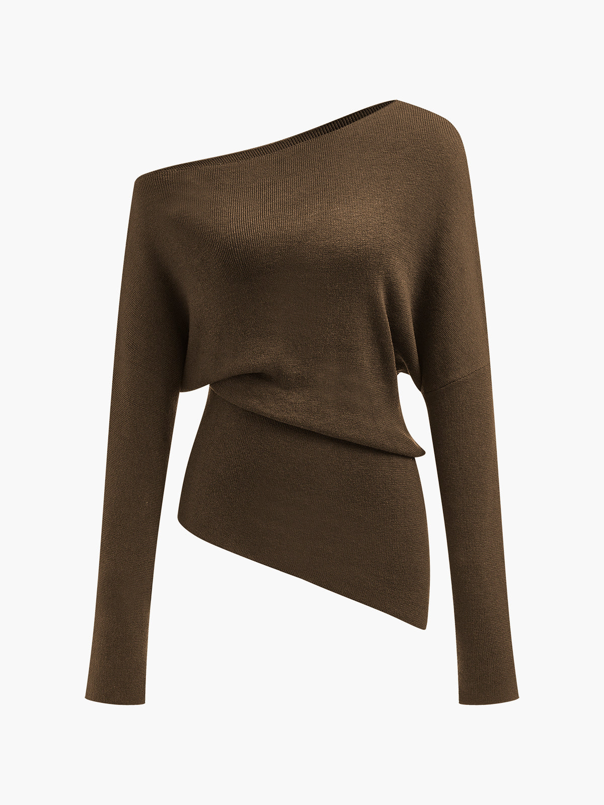 Anja | Asymmetrisches Stricktop mit Wollmischung