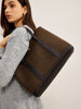 Clara | Chevron Knopfverschluss Shopper Tasche