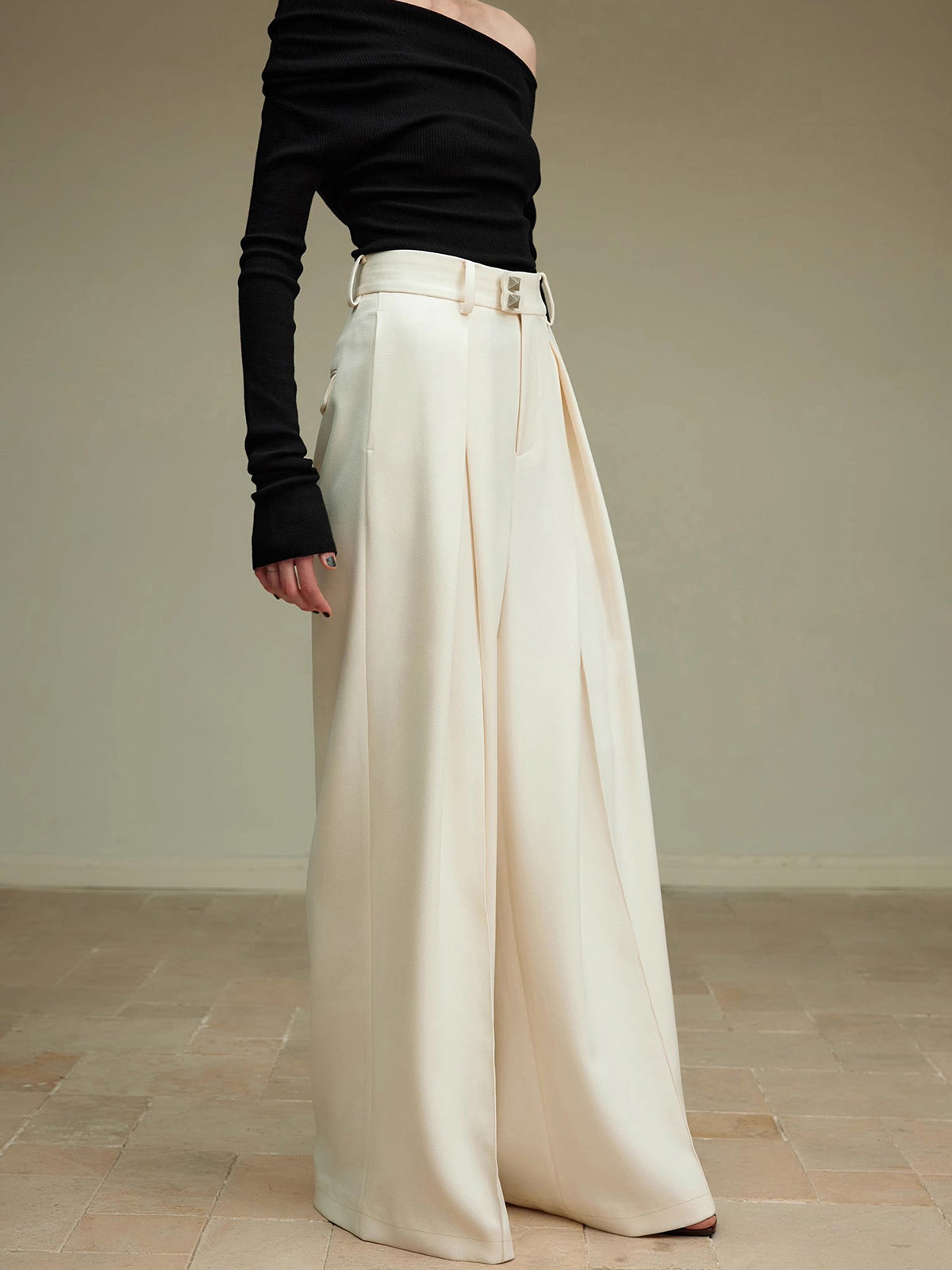 Celina | Elegante Hochbund-Palazzo-Hosen
