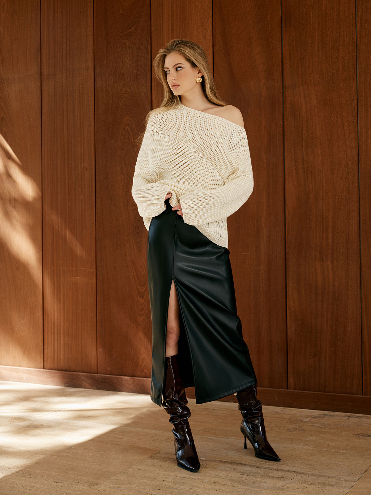 Clara | Trendiger Shift-Pullover mit asymmetrischem Ausschnitt