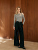 Clara | Asymmetrisch geknotetes Skinny-Top mit Ausschnitt