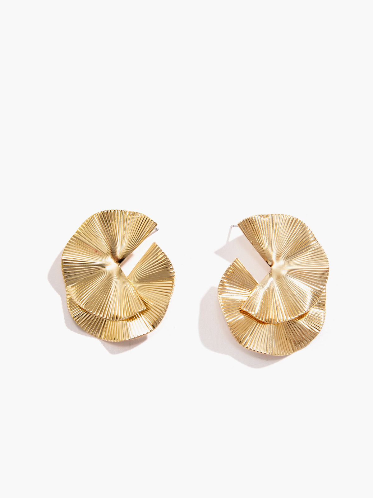 Lena | Funkelnde Ripple Hoop Ohrstecker