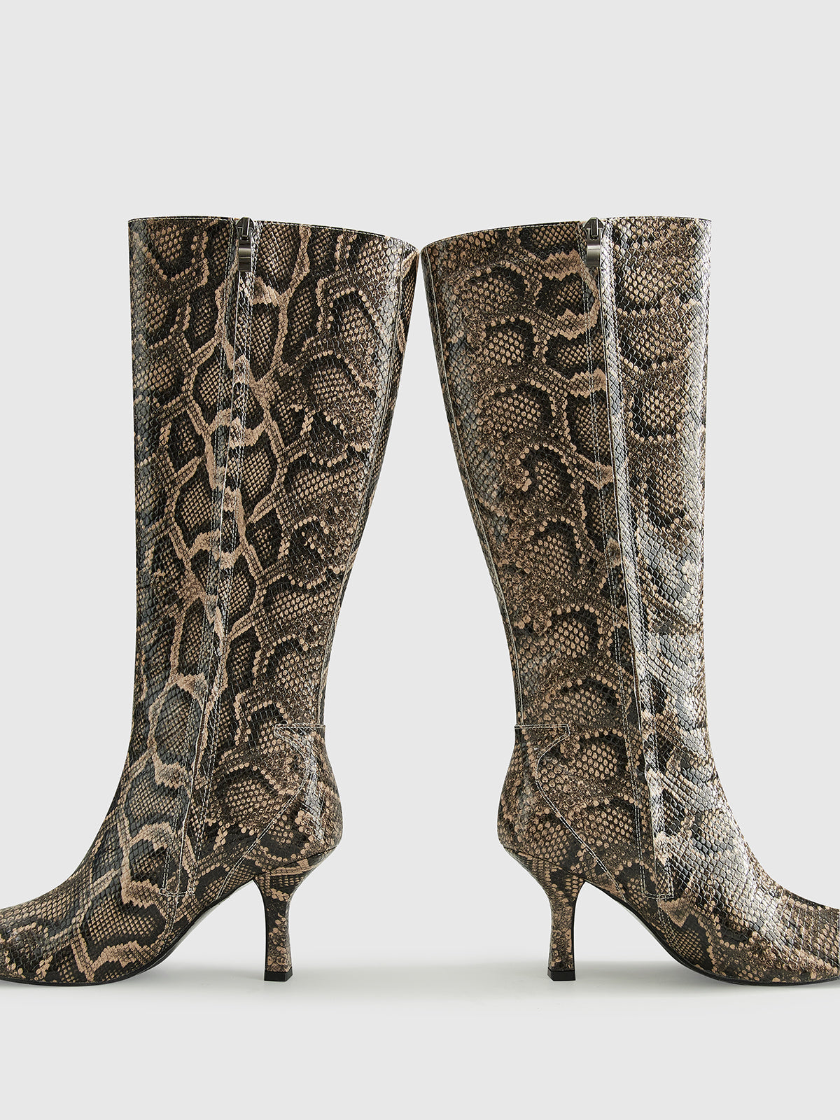 Clara | Schlangenleder-Print Knöchelstiefel