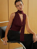 Anna | Ärmellose Bluse mit Twist-Front