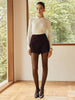 Vera | Hochtaillierte Zipper Shorts