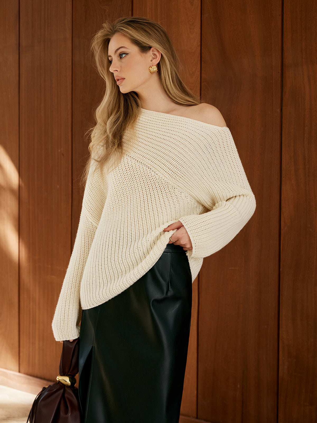 Clara | Trendiger Shift-Pullover mit asymmetrischem Ausschnitt